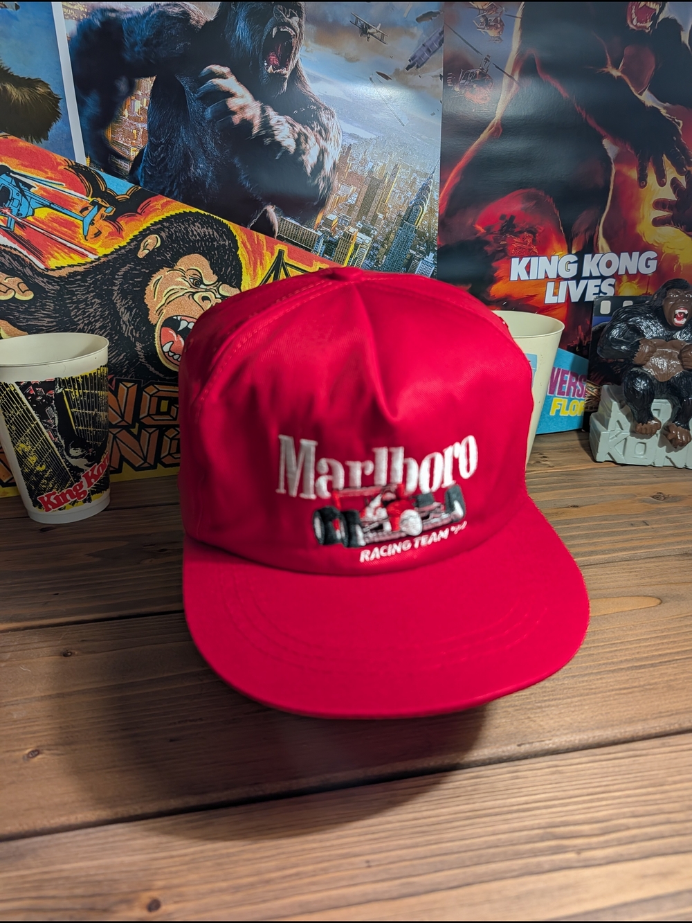 Vintage Marlboro Racing Team Red Snapback Hat